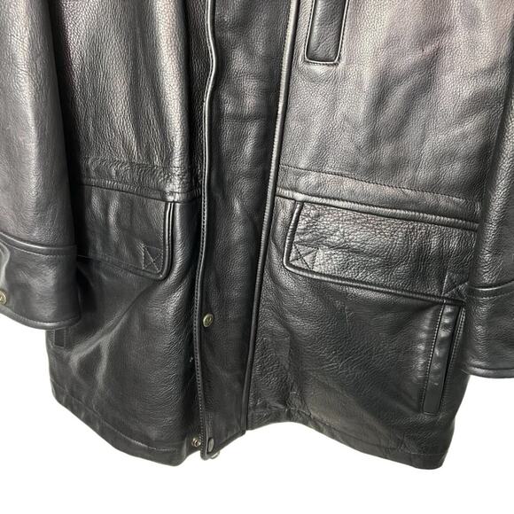 Marc New York Andrew Marc Mens Black Leather Coat size Medium - Picture 4 of 9